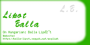 lipot balla business card